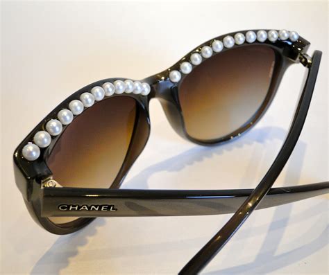 chanel frames with pearls|the real chanel sunglasses.